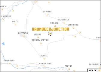 map of Waumbeck Junction
