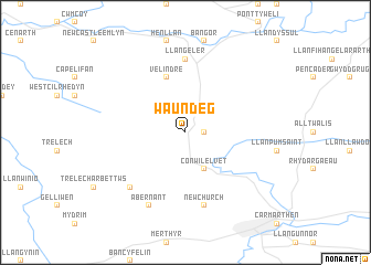 map of Waun-dêg