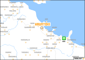 map of Wauntoki