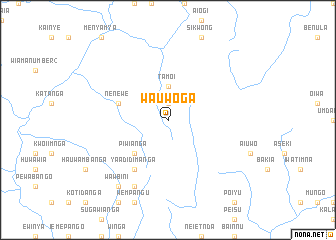 map of Wauwoga