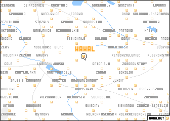 map of Wąwał