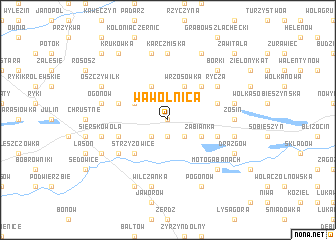 map of Wąwolnica