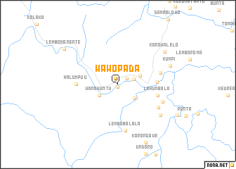 map of Wawopada