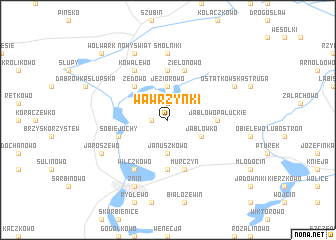 map of Wawrzynki