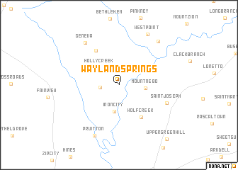 map of Wayland Springs