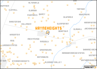 map of Wayne Heights