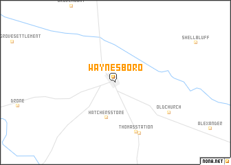 map of Waynesboro