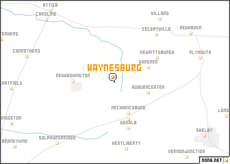 map of Waynesburg