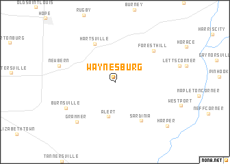 map of Waynesburg