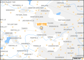 map of Wayne