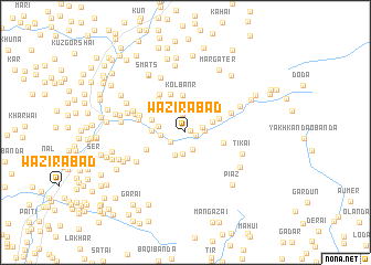 map of Wazīrābād