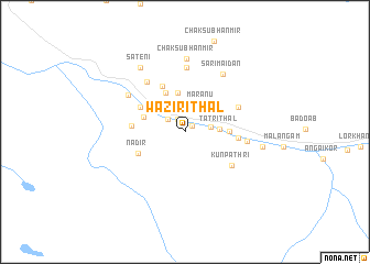 map of Wazīri Thal