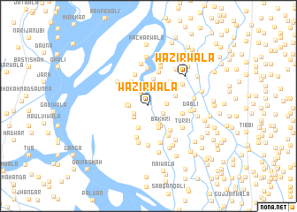 map of Wazīrwāla