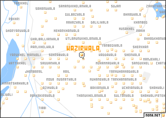 map of Wazīrwāla