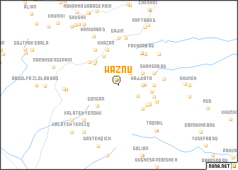 map of Waznu