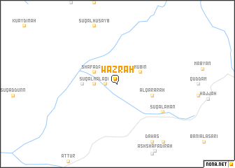 map of Waz̧rah