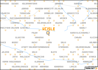 map of Wcisłe