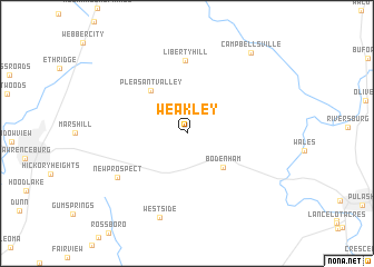 map of Weakley