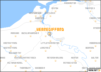 map of Weare Giffard