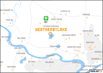 map of Weatherby Lake