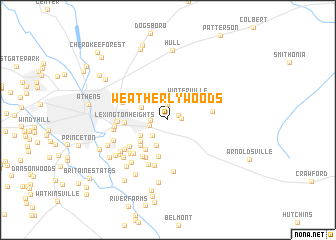 map of Weatherly Woods