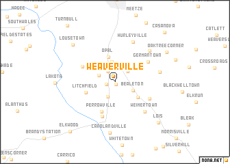 map of Weaverville