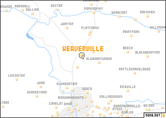 map of Weaverville