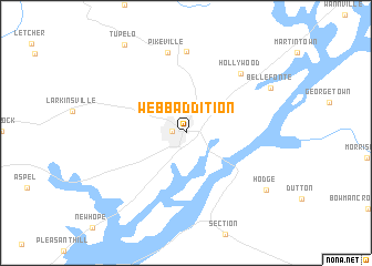 map of Webb Addition