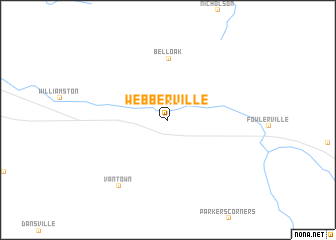 map of Webberville