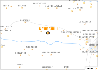 map of Webbs Mill