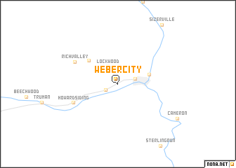 map of Weber City