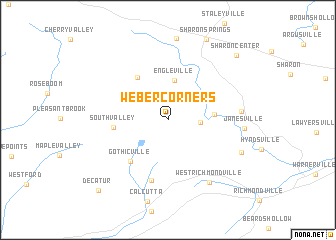 map of Weber Corners