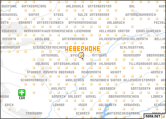 map of Weberhöhe