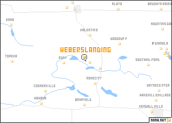 map of Webers Landing