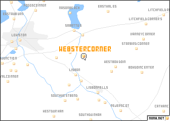 map of Webster Corner