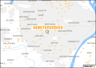 map of Webster Groves