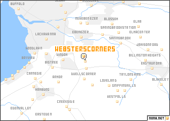 map of Websters Corners