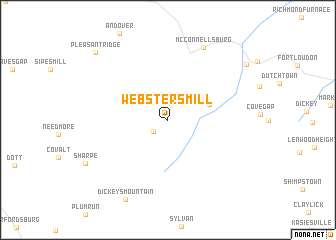 map of Websters Mill