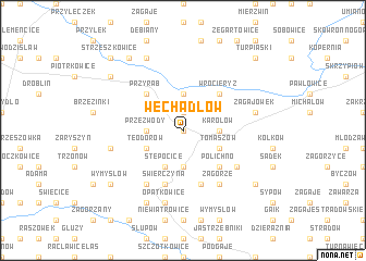 map of Węchadłow