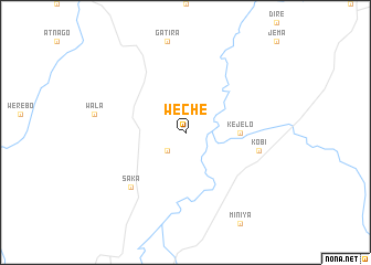 map of Wechʼē