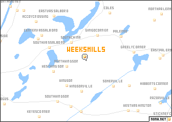 map of Weeks Mills
