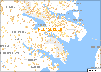 map of Weems Creek