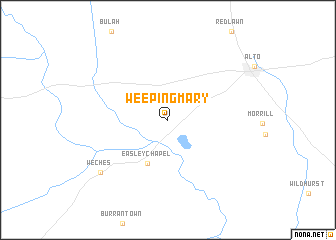 map of Weeping Mary