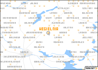 map of Węgielnia