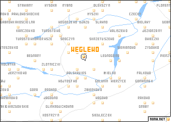 map of Węglewo