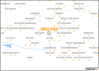 map of Węglinek