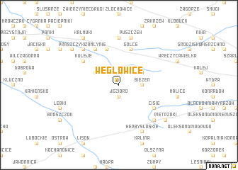 map of Węglowice