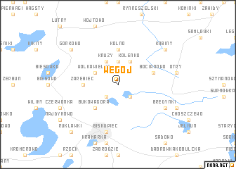 map of Węgój