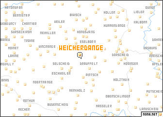 map of Weicherdange