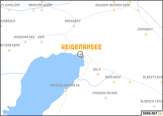 map of Weiden am See